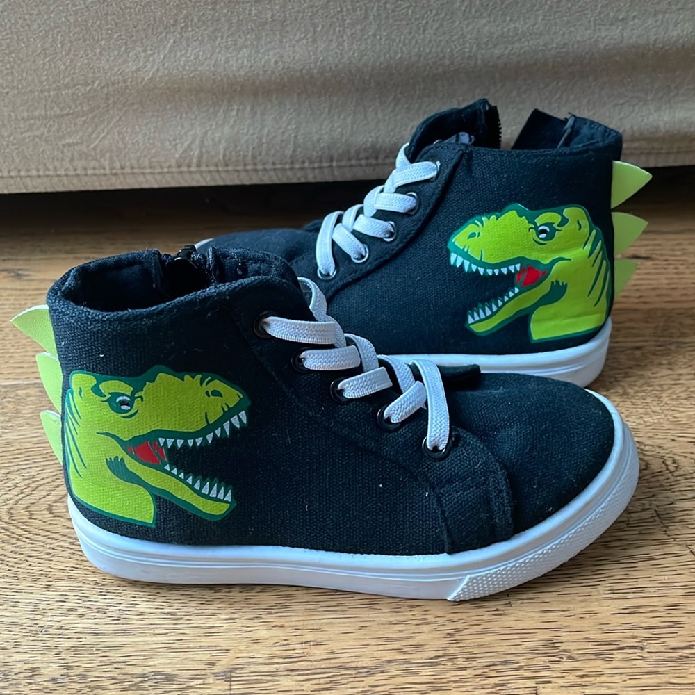 Dinosaur zip up shoes size 9T